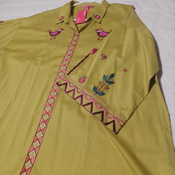 Women's Green Tunic Oversized - Picture 4 of 5